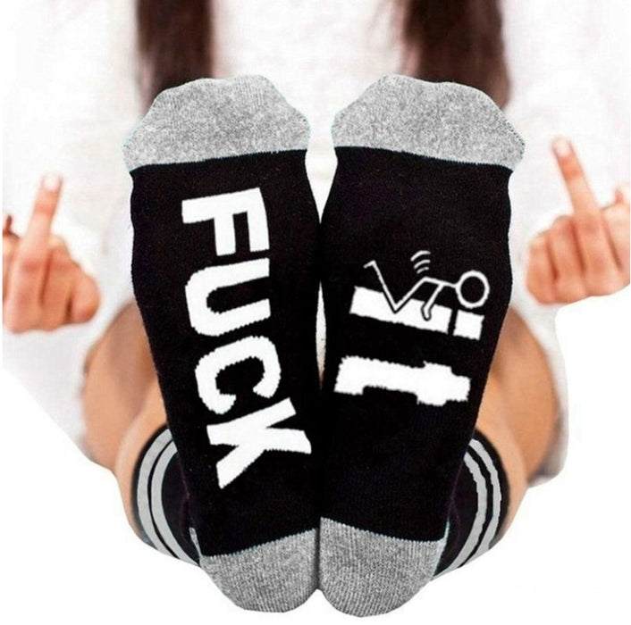 Wholesale Socks Cotton Creative Letters Medium Tube Socks MOQ≥3 JDC-SK-XQ018