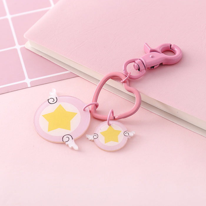 Wholesale cute love keychain cartoon bow key ring JDC-KC-HHui003