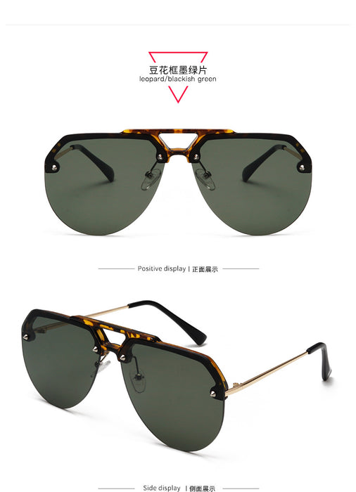 Wholesale Sunglasses PC Half Frame Jelly Color JDC-SG-MengJ006