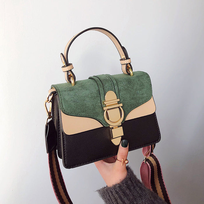 Wholesale shoulder bag PU contrast color small square bag JDC-SD-Fujn002