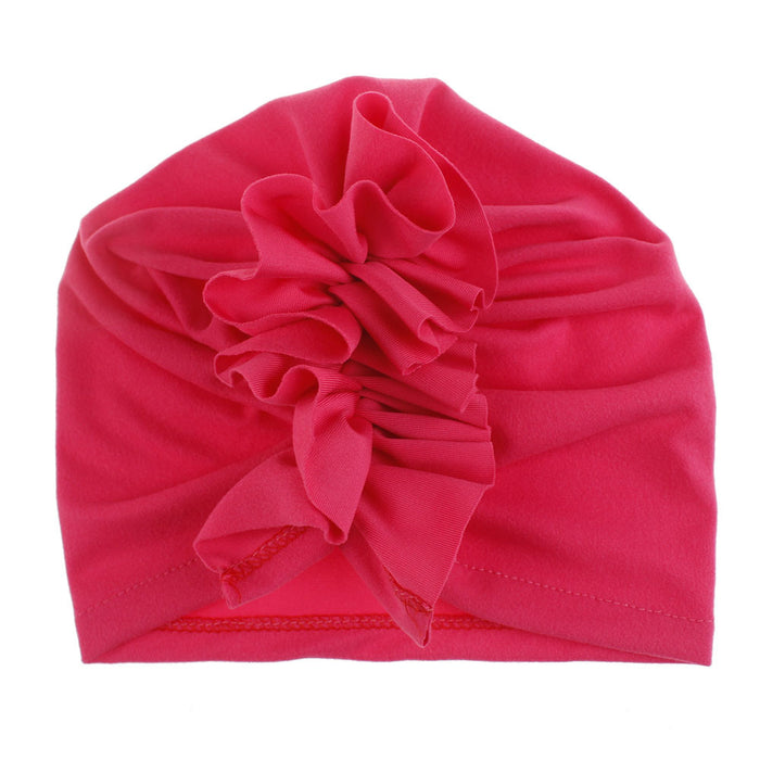 Wholesale hats children solid color pleated flower indian hat pullover cap MOQ≥2 JDC-FH-XMi003