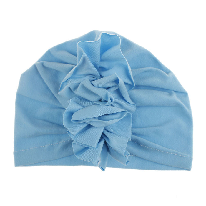 Wholesale hats children solid color pleated flower indian hat pullover cap MOQ≥2 JDC-FH-XMi003