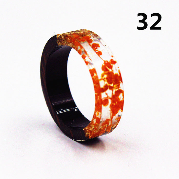 Wholesale Wood Luminous Amber Rings MOQ≥2 JDC-RS-PingD002