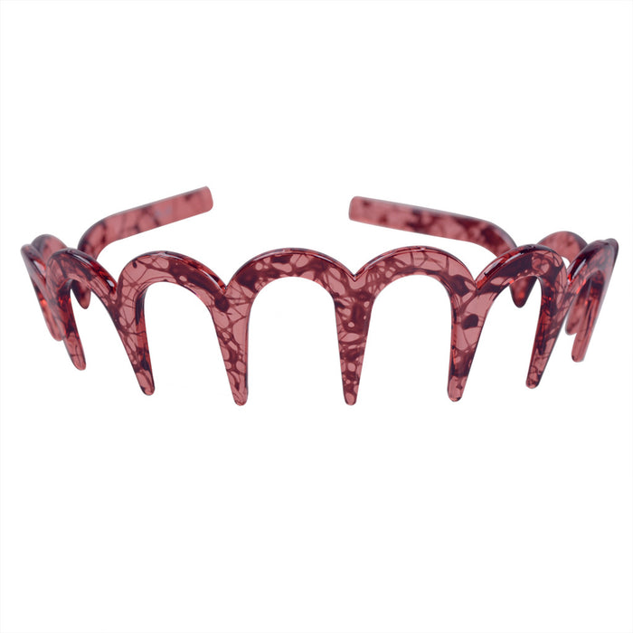 Wholesale fall-resistant beef tendon toothed U-shaped headband JDC-HD-LanA001