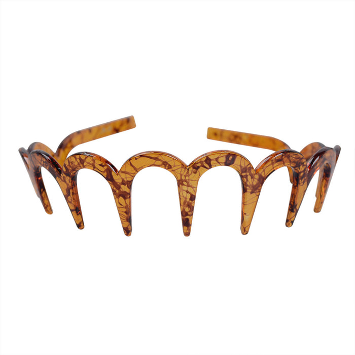 Wholesale fall-resistant beef tendon toothed U-shaped headband JDC-HD-LanA001