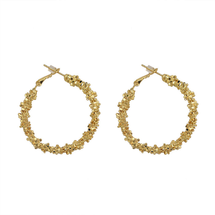 Jewelry WholesaleWholesale Alloy Big Hoop Irregular Earrings JDC-ES-ZNa001 Earrings 致纳 %variant_option1% %variant_option2% %variant_option3%  Factory Price JoyasDeChina Joyas De China