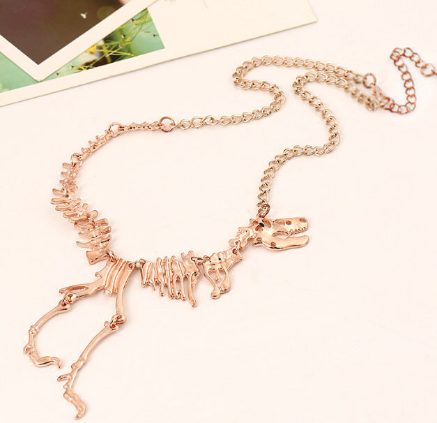 Wholesale Fashion Vintage Dinosaur Skeleton Alloy Necklace JDC-NE-HuaiL005