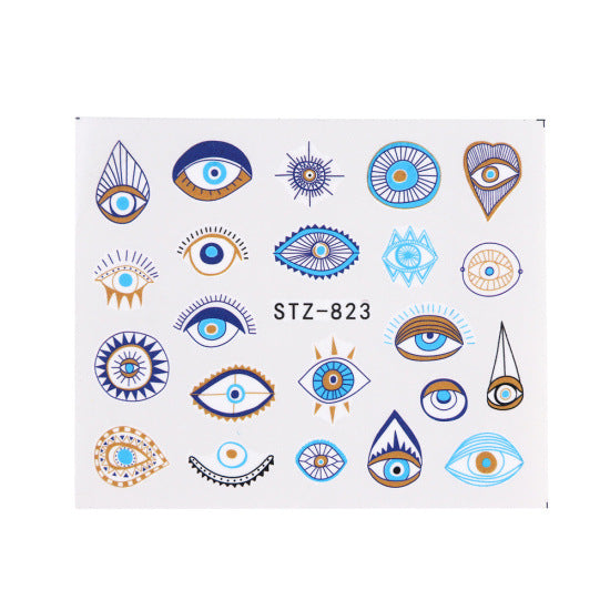 Jewelry WholesaleWholesale Devil's Eye Paper Nail Stickers JDC-NS-SQY001 Nail Stickers 诗泉悦 %variant_option1% %variant_option2% %variant_option3%  Factory Price JoyasDeChina Joyas De China