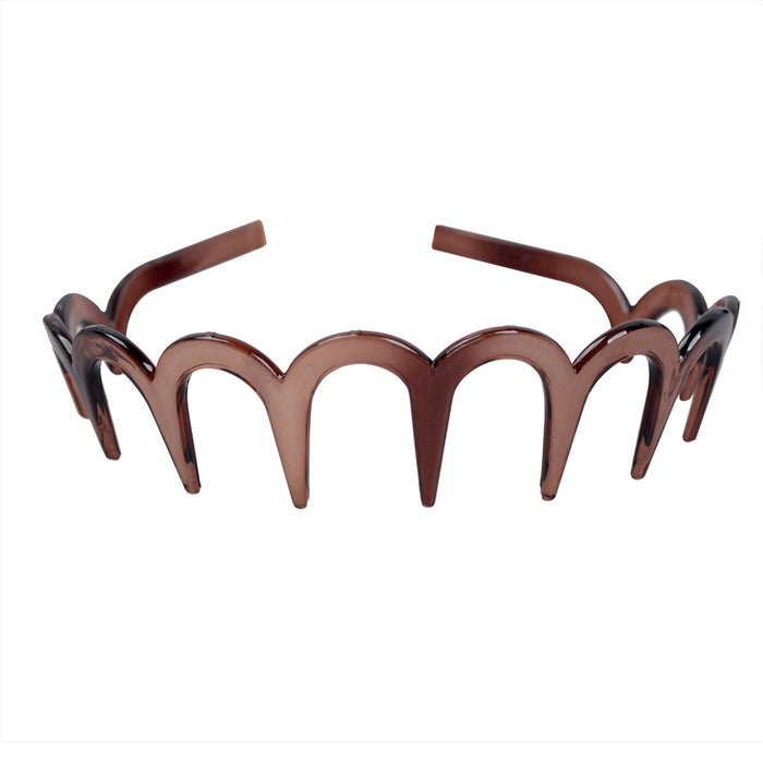 Wholesale fall-resistant beef tendon toothed U-shaped headband JDC-HD-LanA001