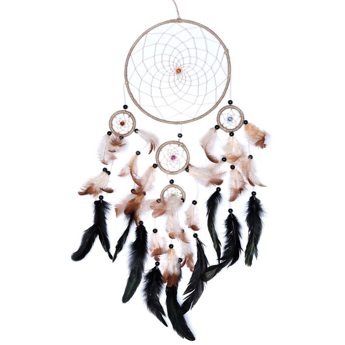 Feather de plumas al por mayor Hoop Woven Dreamcatcher MOQ≥2 JDC-DC-YXUAN004