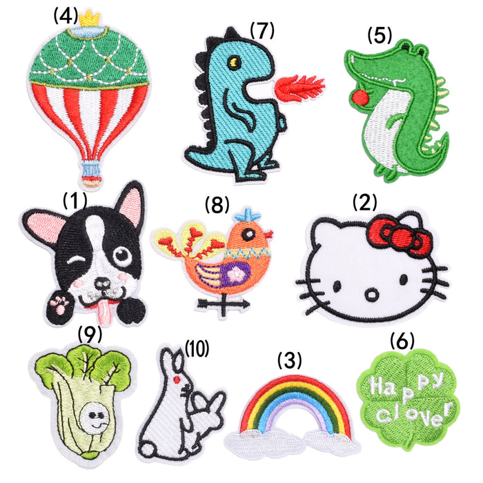 Wholesale Fabric Cartoon Badge Clothing Ironing Patch Embroidery Cloth Sticker JDC-EBY-Lide015