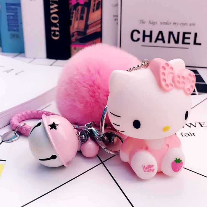 Wholesale cartoon furball cute pendant keychain MOQ≥2 （M) JDC-KC-GHui002