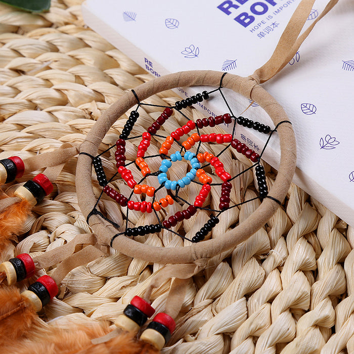 Wholesale Indian Feather Plastic Dreamcatcher MOQ≥2 JDC-DC-YXuan005