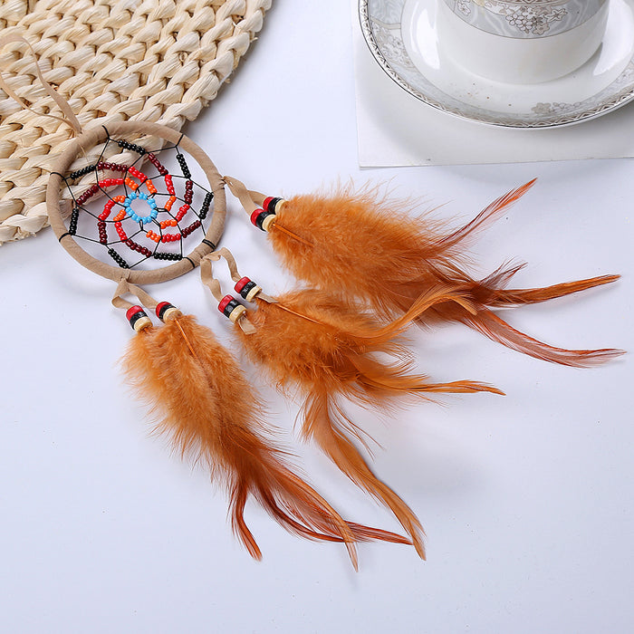 Wholesale Indian Feather Plastic Dreamcatcher MOQ≥2 JDC-DC-YXuan005