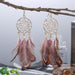 Jewelry WholesaleWholesale Alloy Boho Feather Dreamcatcher Earrings JDC-ES-Daiq033 Earrings 黛茜 %variant_option1% %variant_option2% %variant_option3%  Factory Price JoyasDeChina Joyas De China