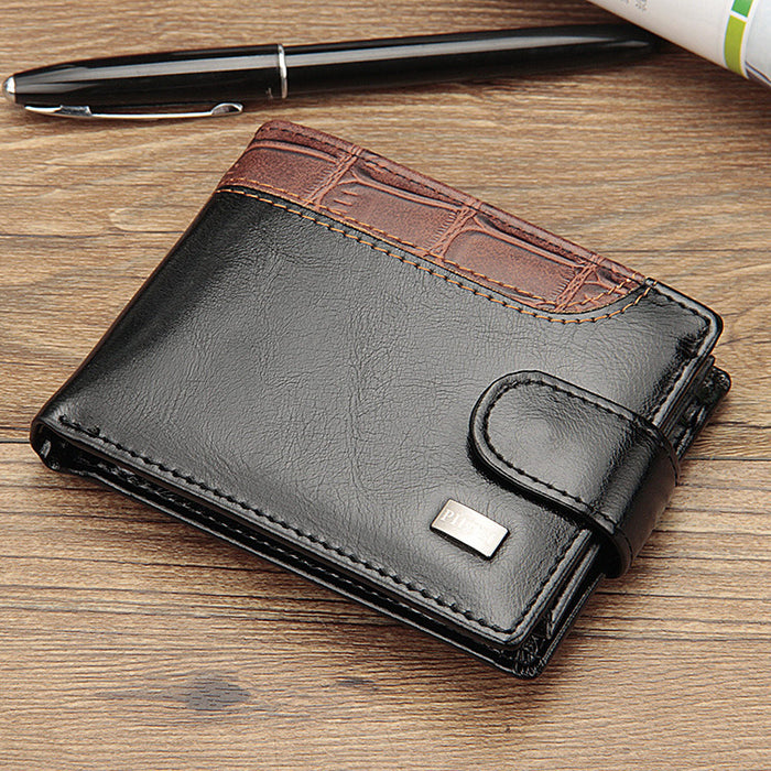 Wholesale Men's Wallet Short Leather Buckle JDC-WT-Zhengxin009