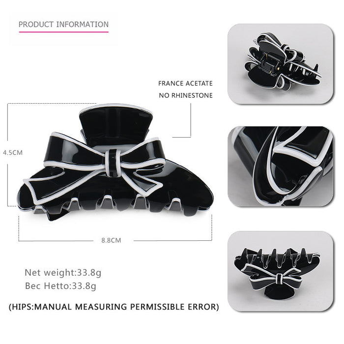 Wholesale Hair Clips Acetate Sheet Bow MOQ≥2 JDC-HC-jinhe005