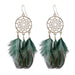 Jewelry WholesaleWholesale Alloy Boho Feather Dreamcatcher Earrings JDC-ES-Daiq033 Earrings 黛茜 %variant_option1% %variant_option2% %variant_option3%  Factory Price JoyasDeChina Joyas De China