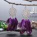 Jewelry WholesaleWholesale Alloy Boho Feather Dreamcatcher Earrings JDC-ES-Daiq033 Earrings 黛茜 %variant_option1% %variant_option2% %variant_option3%  Factory Price JoyasDeChina Joyas De China