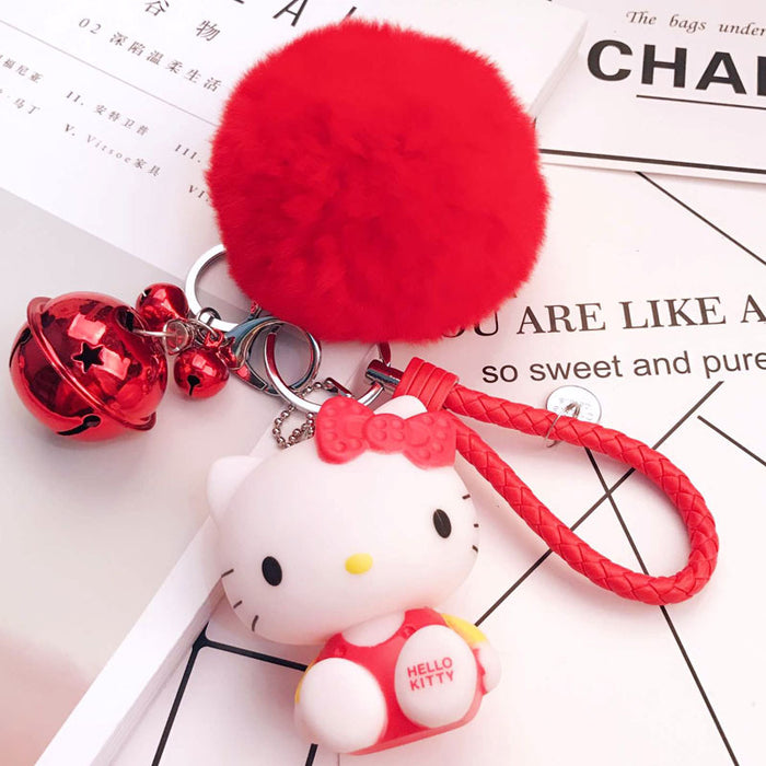 Wholesale cartoon furball cute pendant keychain MOQ≥2 （M) JDC-KC-GHui002