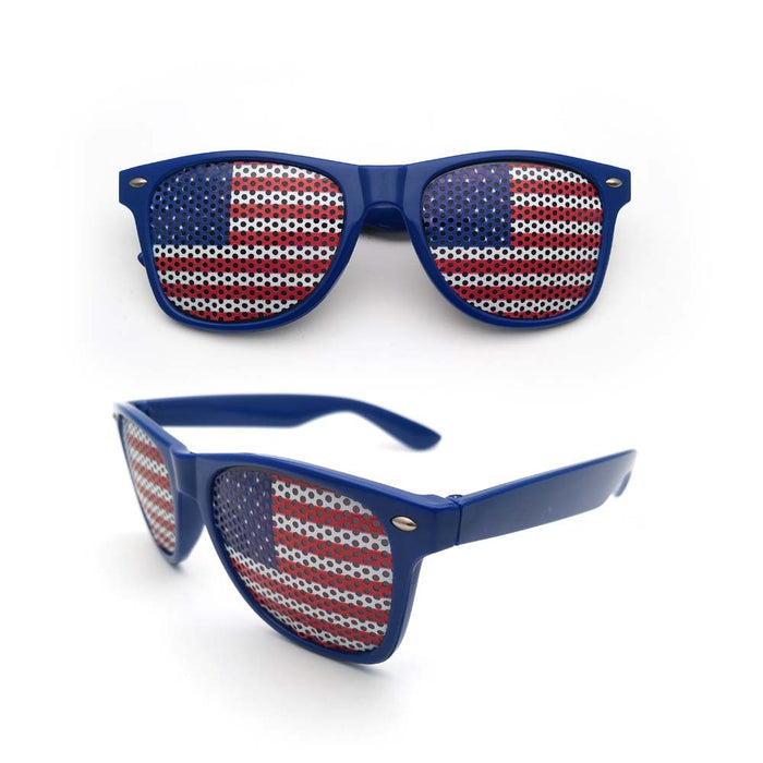 Wholesale 4th of July Independence Day American Flag Sticker Pinhole Rice Nail Sunglasses JDC-SG-ZhuoW002