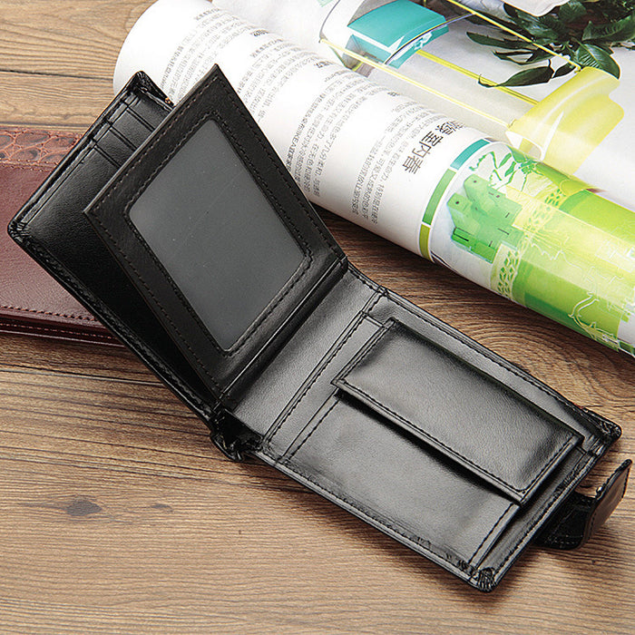 Wholesale Men's Wallet Short Leather Buckle JDC-WT-Zhengxin009