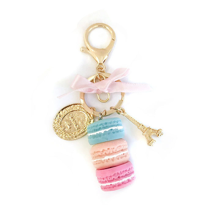 Jewelry WholesaleWholesale Cake Macaron Resin Metal Keychain JDC-KC-FeiRun042 Keychains 飞润 %variant_option1% %variant_option2% %variant_option3%  Factory Price JoyasDeChina Joyas De China