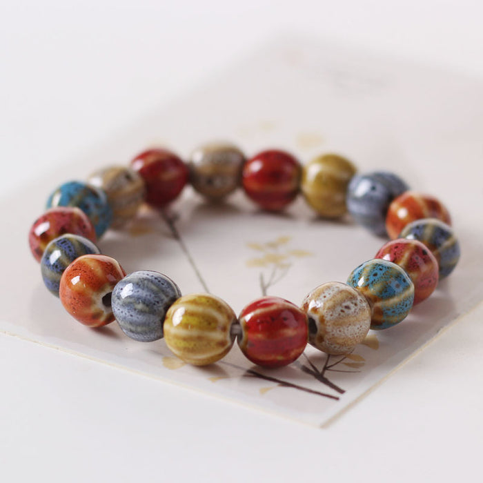 Wholesale Bracelets Ceramic Beaded Flower Glaze JDC-BT-KeKe001