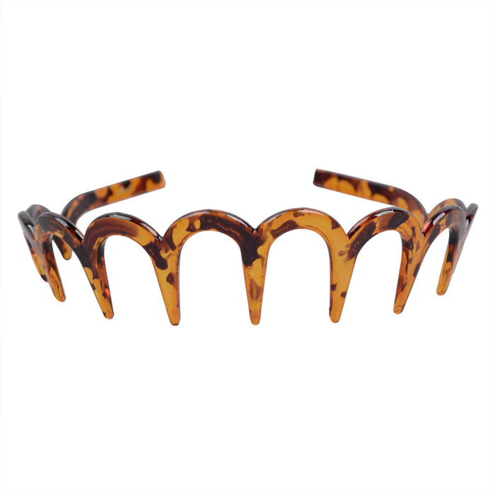 Wholesale fall-resistant beef tendon toothed U-shaped headband JDC-HD-LanA001