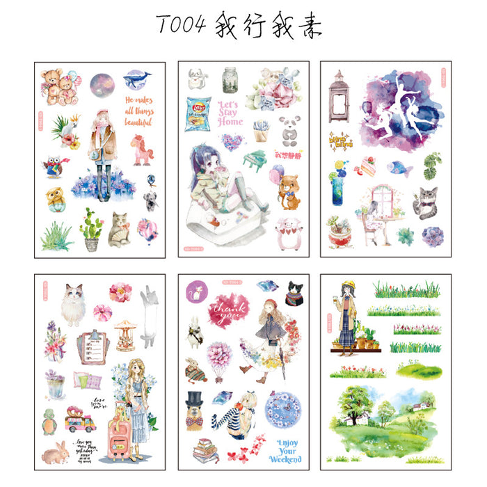 Wholesale Sticker DIY Handmade 6pcs JDC-ST-WeiL006