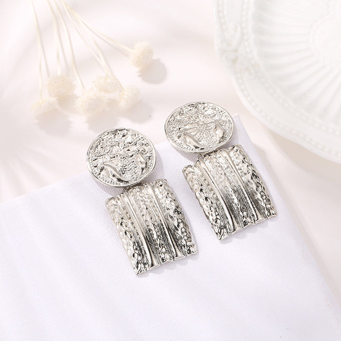 Wholesale earrings European and American jewelry geometric exaggerated earrings JDC-ES-CM023