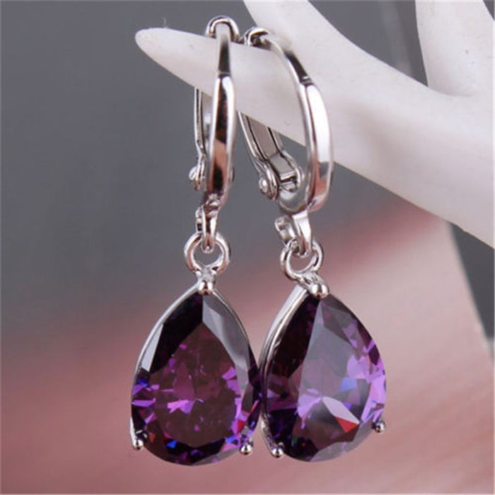 Wholesale Pink Zircon Metal Earrings JDC-ES-RongQ001