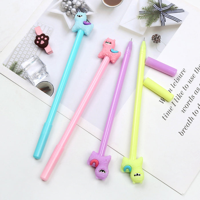 Wholesale Ballpoint Pen Plastic Cartoon Alpaca MOQ≥2 JDC-BP-Jincai008