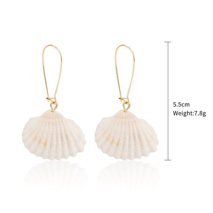 Jewelry WholesaleWholesale white conch shell alloy stud earrings JDC-ES-ManY007 Earrings 满溢 %variant_option1% %variant_option2% %variant_option3%  Factory Price JoyasDeChina Joyas De China