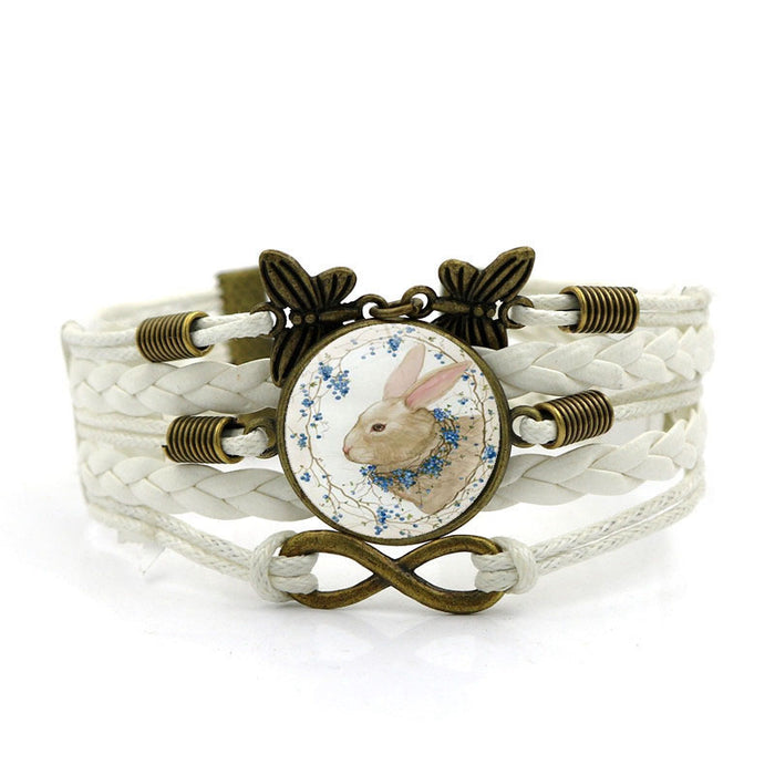 Jewelry WholesaleWholesale Easter Bunny Vintage Gemstone Butterfly Alloy Bracelet JDC-BT-hengx007 Bracelet 横湘 %variant_option1% %variant_option2% %variant_option3%  Factory Price JoyasDeChina Joyas De China