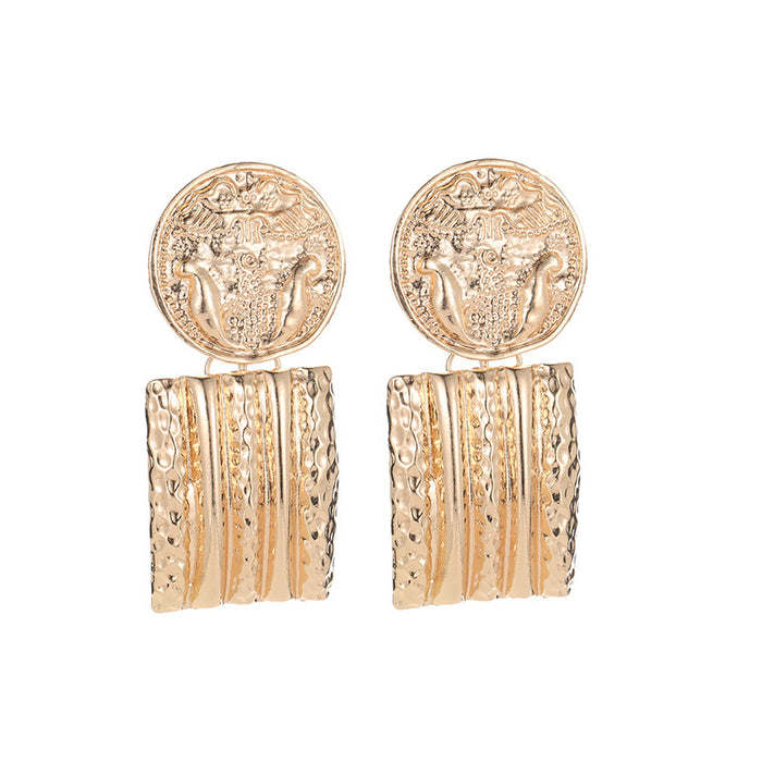 Wholesale earrings European and American jewelry geometric exaggerated earrings JDC-ES-CM023