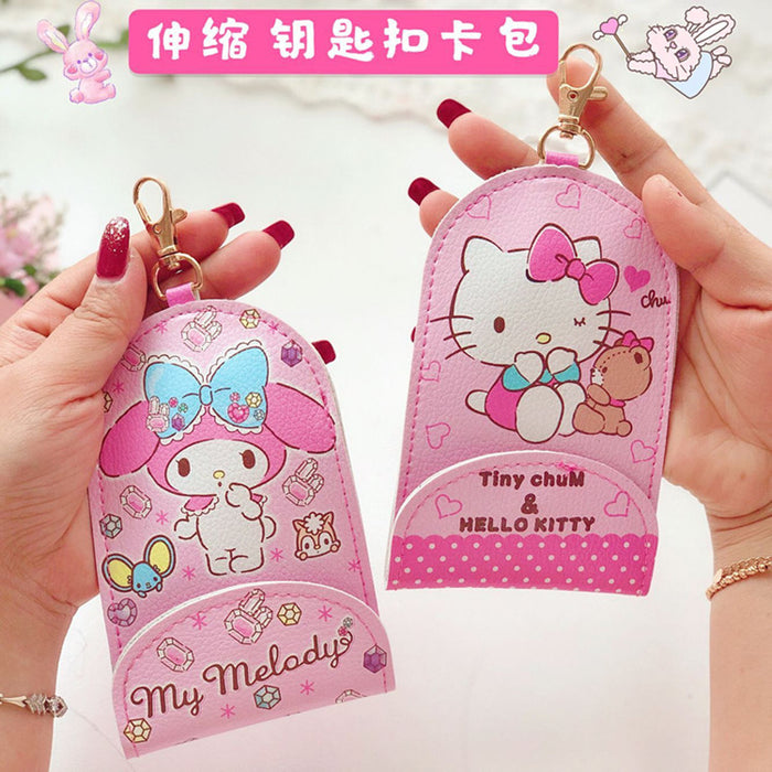 Wholesale Cartoon Telescopic Keychain Card Holder Stretching Key Cover JDC-KC-CYJ003