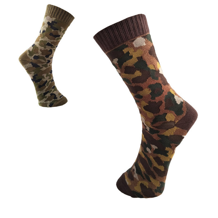 Wholesale Sock Cotton Mid Cylinder Breathable Sweat Absorption Camouflage JDC-SK-YiYan028