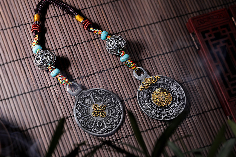 Wholesale DIY Jewelry Pendant Tibetan Ornament Religious Jiugong Bagua MOQ≥10 JDC-PT-XYC001