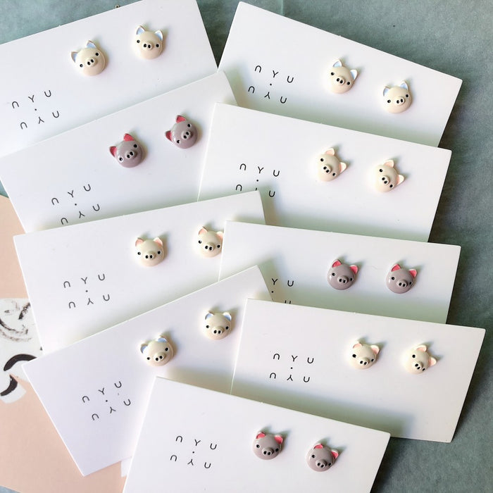 Wholesale Earrings Ceramic Cute Piggy JDC-ES-MoN014