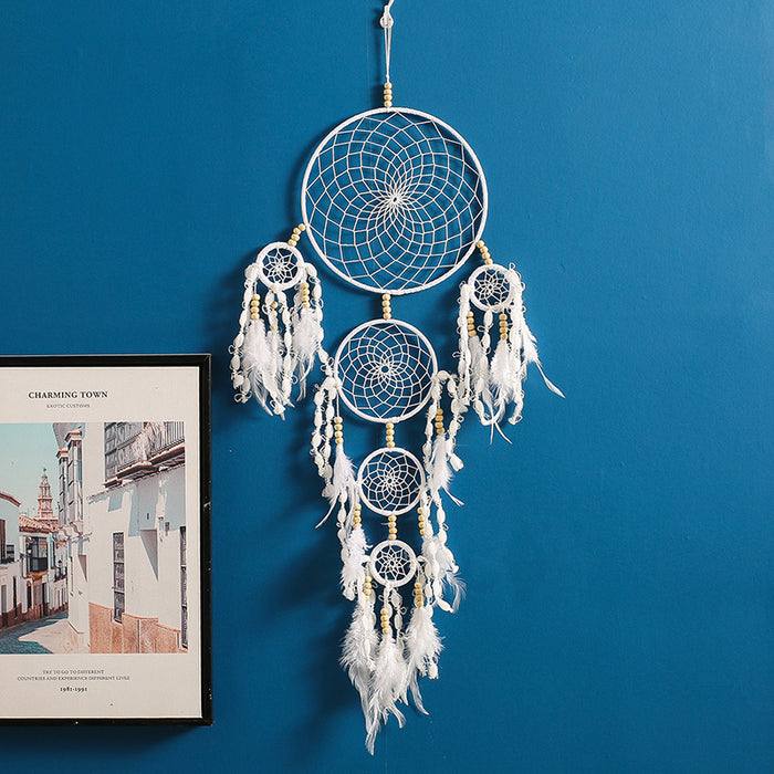 Jewelry WholesaleWholesale pendant creative home decoration room wall hanging and wind chimes big Dreamcatcher JDC-DC-XR019 Dreamcatcher 薰然 %variant_option1% %variant_option2% %variant_option3%  Factory Price JoyasDeChina Joyas De China