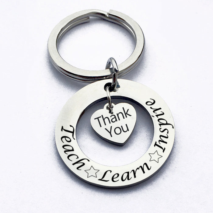 Wholesale Keychain Stainless Steel Teacher's Day Gift MOQ≥2 JDC-KC-XinKa002