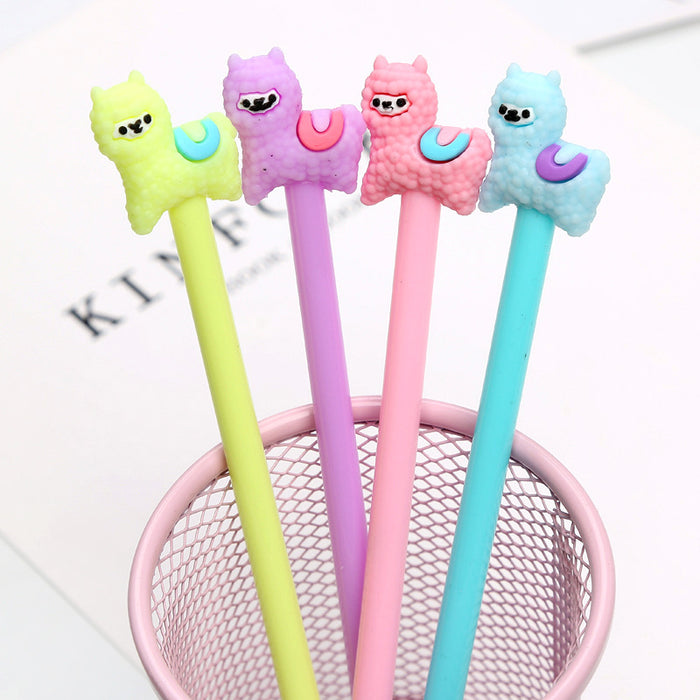 Wholesale Ballpoint Pen Plastic Cartoon Alpaca MOQ≥2 JDC-BP-Jincai008