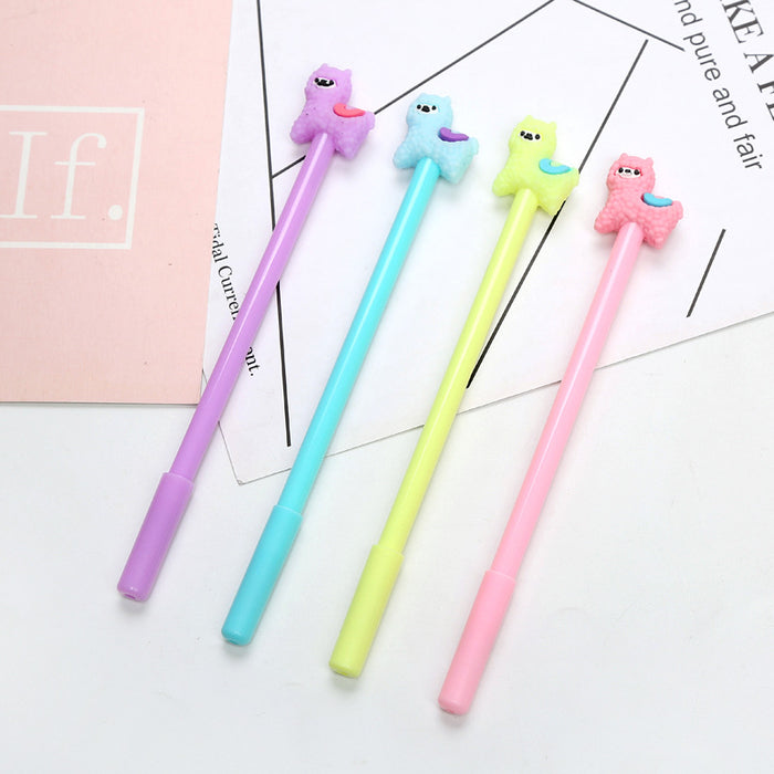 Wholesale Ballpoint Pen Plastic Cartoon Alpaca MOQ≥2 JDC-BP-Jincai008