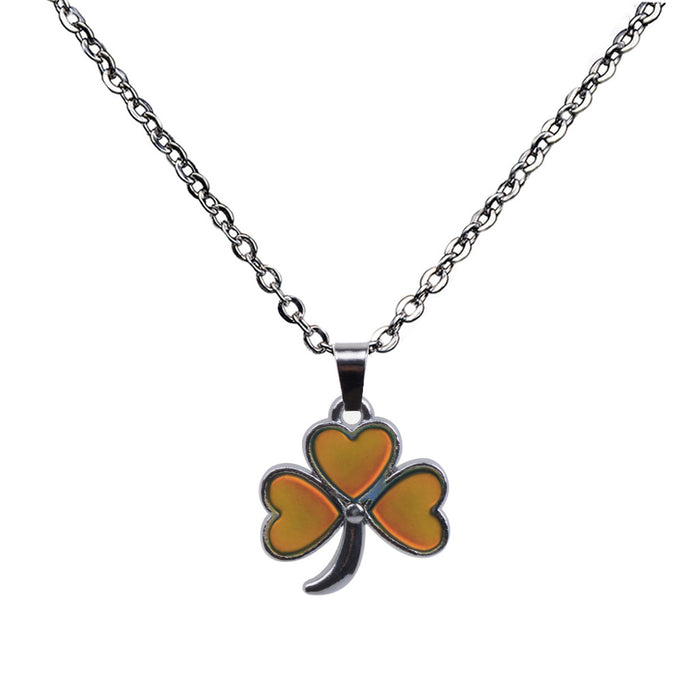 Wholesale Three Petal Pendant Stainless Steel Necklace JDC-NE-LanAng002