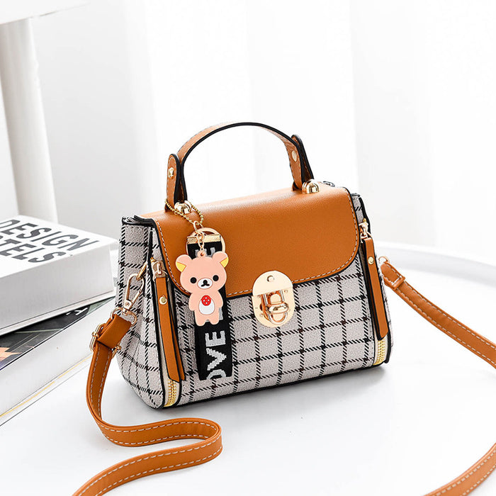 Wholesale Shoulder Bags PU Plaid Tote Bags JDC-SD-Luqiao003