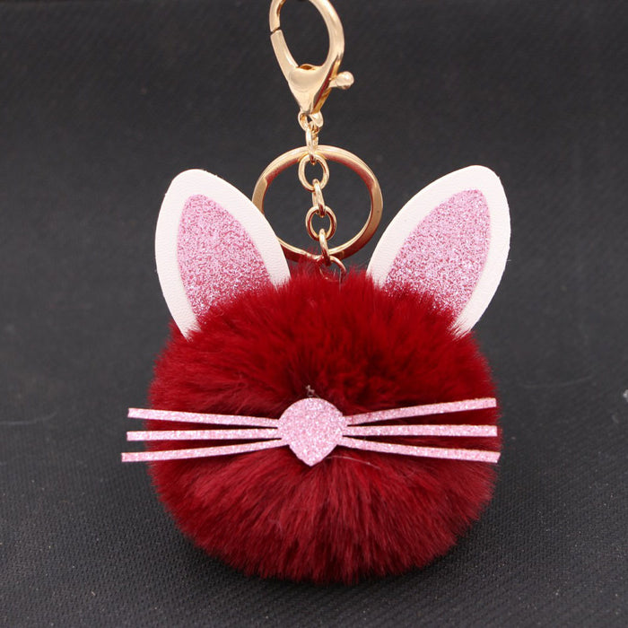 Jewelry WholesaleWholesale Kitten Whiskers Alloy Imitation Hair Hair Ball Keychain JDC-KC-Zuge023 Keychains 祖格 %variant_option1% %variant_option2% %variant_option3%  Factory Price JoyasDeChina Joyas De China