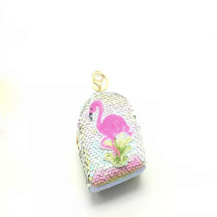 Jewelry WholesaleWholesale Cartoon Sequin Flamingo PU Leather Wallet JDC-WT-Zhubh003 Wallet 朱柄慧 %variant_option1% %variant_option2% %variant_option3%  Factory Price JoyasDeChina Joyas De China