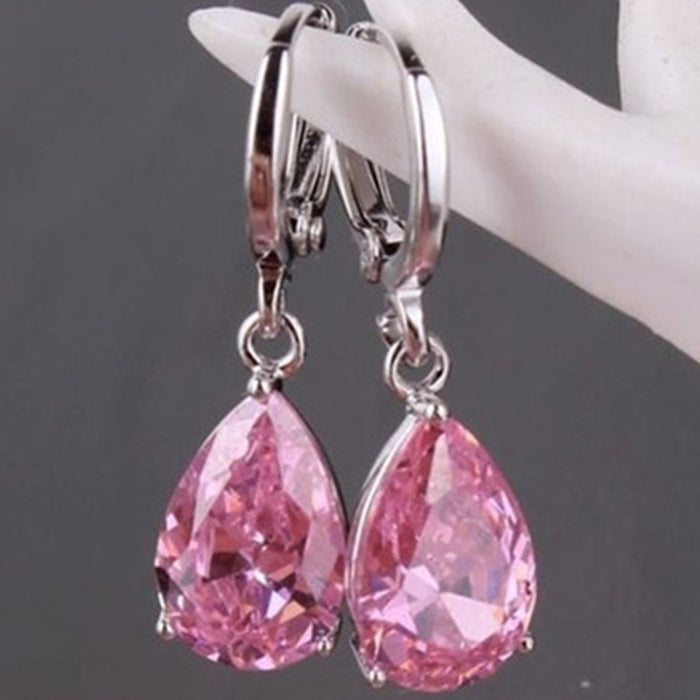 Jewelry WholesaleWholesale new hot sale inlaid pink zircon women's earrings JDC-ES-Chenrui011 Earrings 晨睿 %variant_option1% %variant_option2% %variant_option3%  Factory Price JoyasDeChina Joyas De China