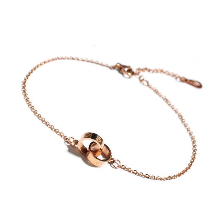 Jewelry WholesaleWholesale rose gold titanium steel anklet JDC-AS-Ls003 Anklet 靓尚 %variant_option1% %variant_option2% %variant_option3%  Factory Price JoyasDeChina Joyas De China